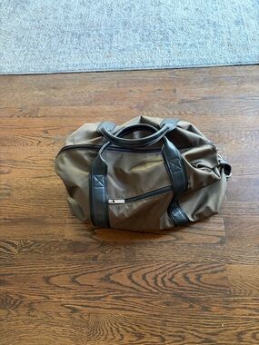 Bugatti Olive Duffel Bag with Black Trim and Handles